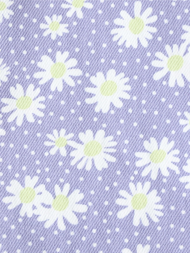 Flower Print Flare Overalls (105-140cm) 詳細画像 purple 7