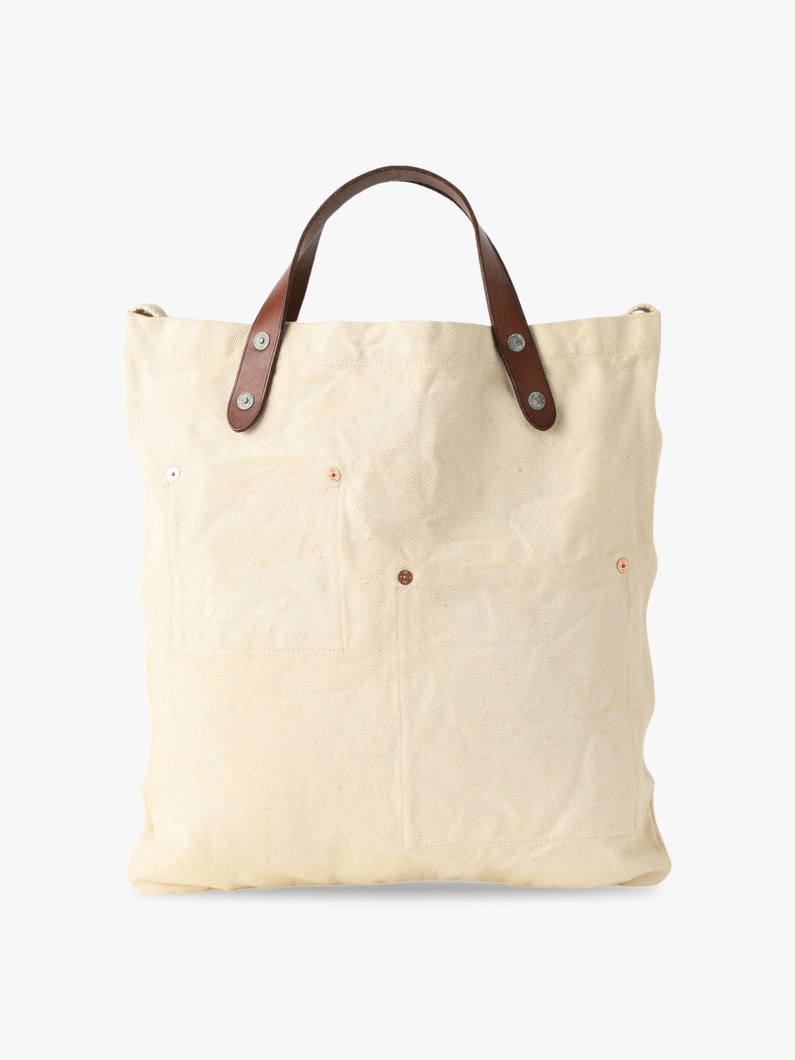 Canvas Logo Market Tote Bag 詳細画像 cream 2