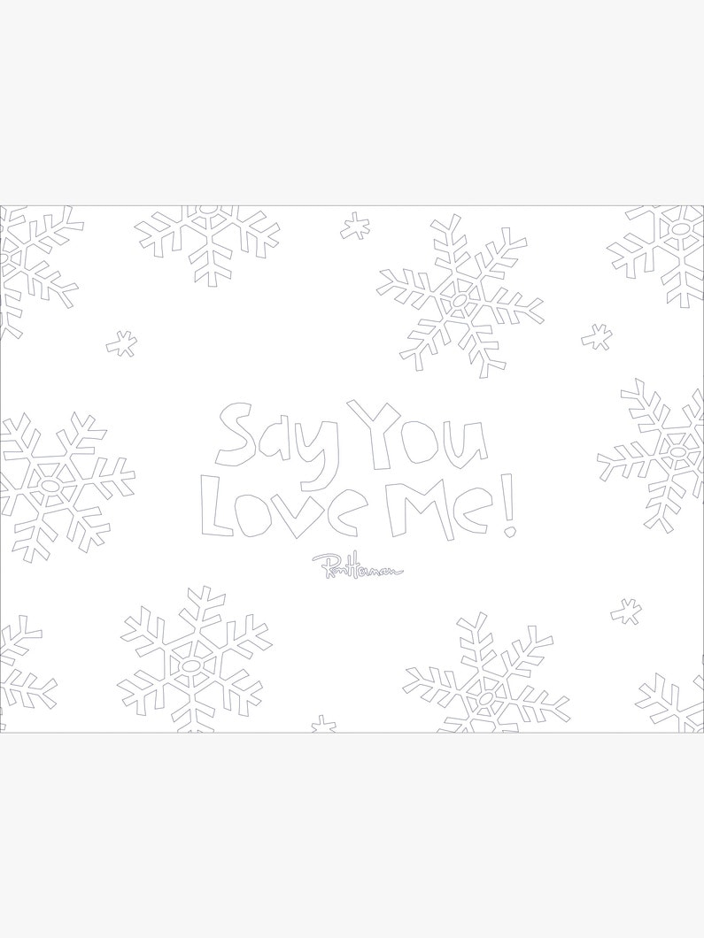 Coloring Sheet（Say You Love Me/Snow） | 塗り絵 詳細画像 other 2