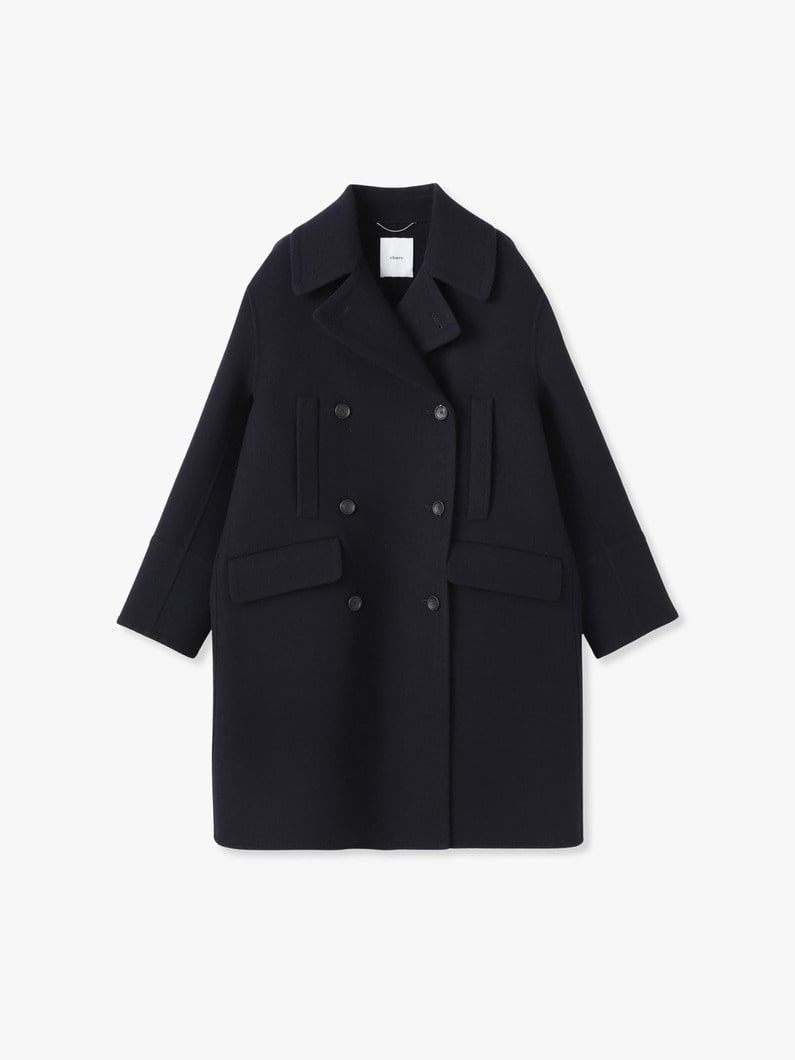 Luxe Melton Pea Coat (navy)【コート】 詳細画像 navy 3