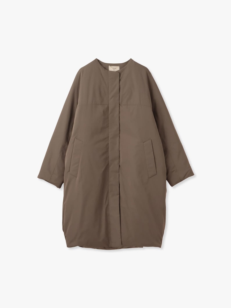 Silk Polyester Down Coat (black/khaki) 詳細画像 khaki 2