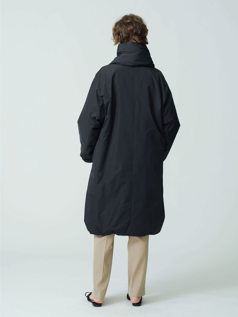 Silk Polyester Down Coat (Pre-order/black/khaki) 詳細画像 black 2