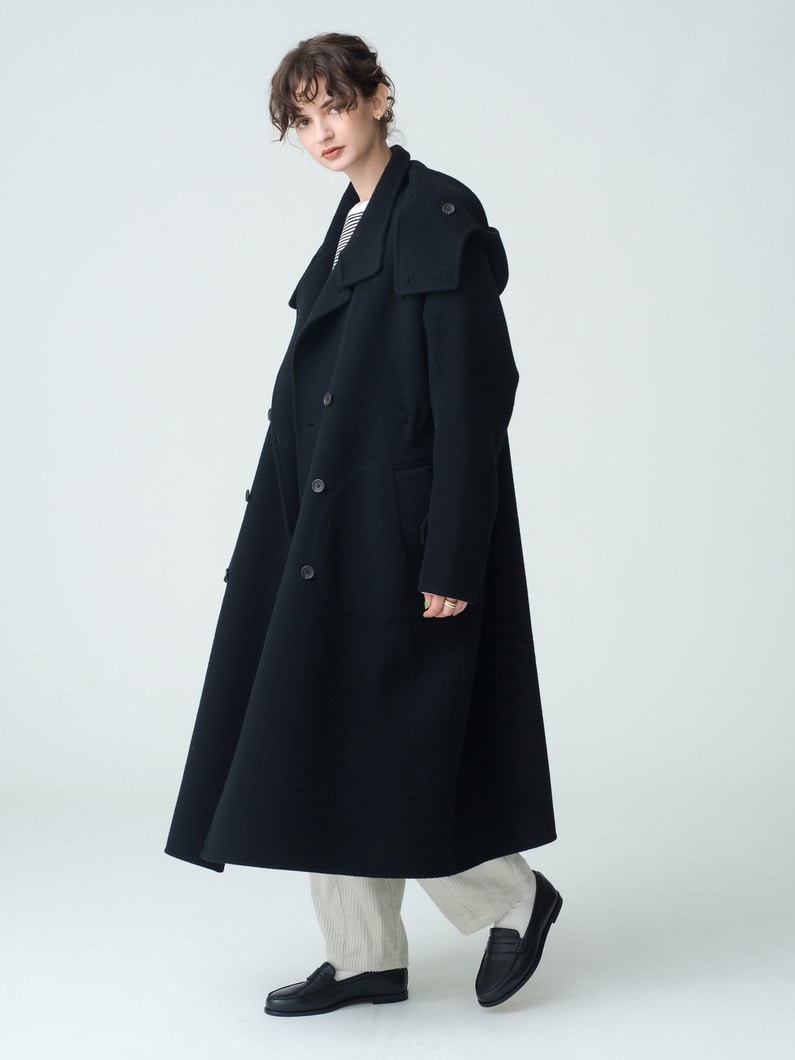 Wool Long Coat 詳細画像 black 3