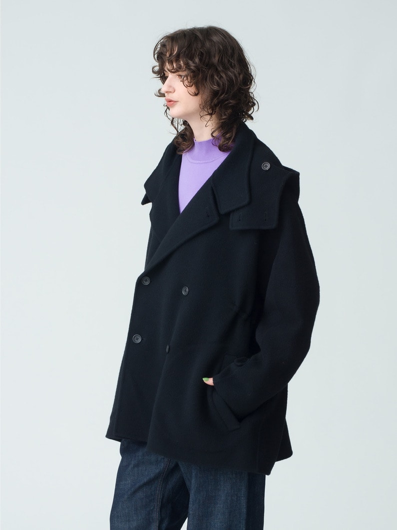 Wool Short Coat 詳細画像 black 2