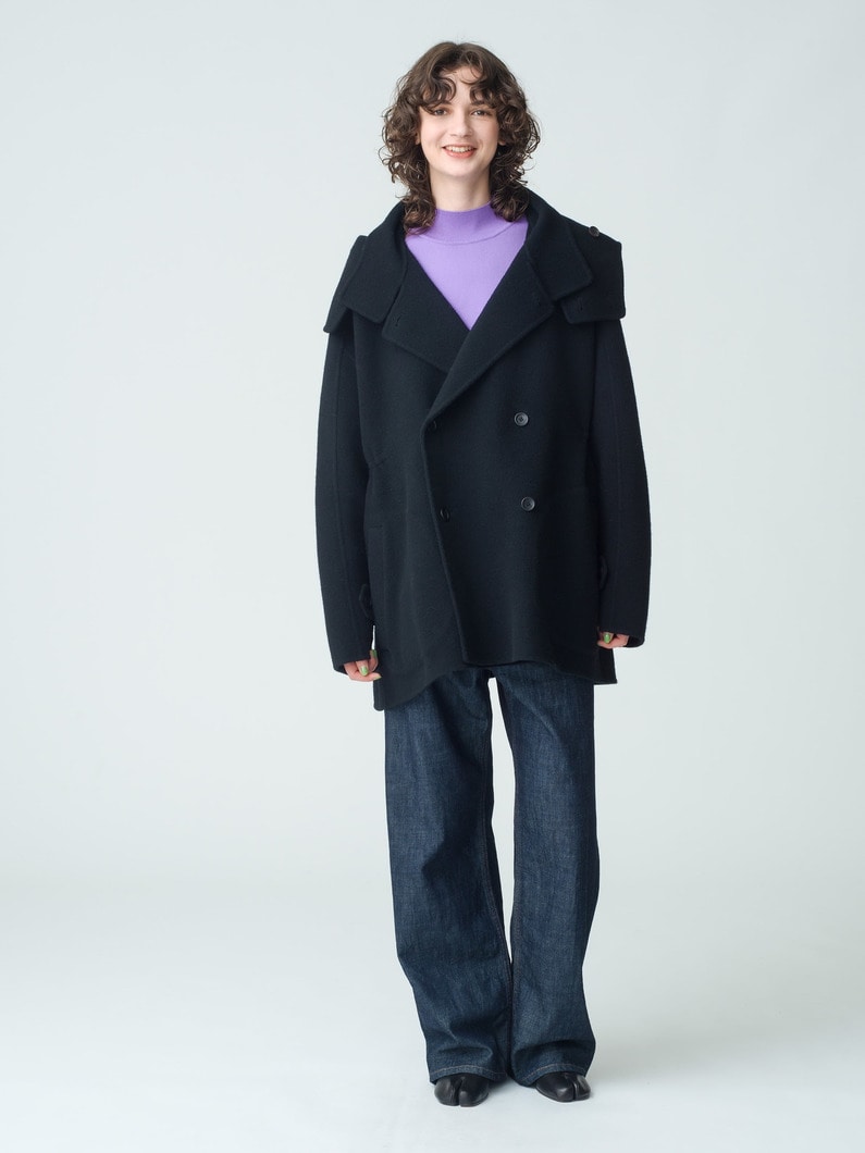 Wool Short Coat 詳細画像 black 4