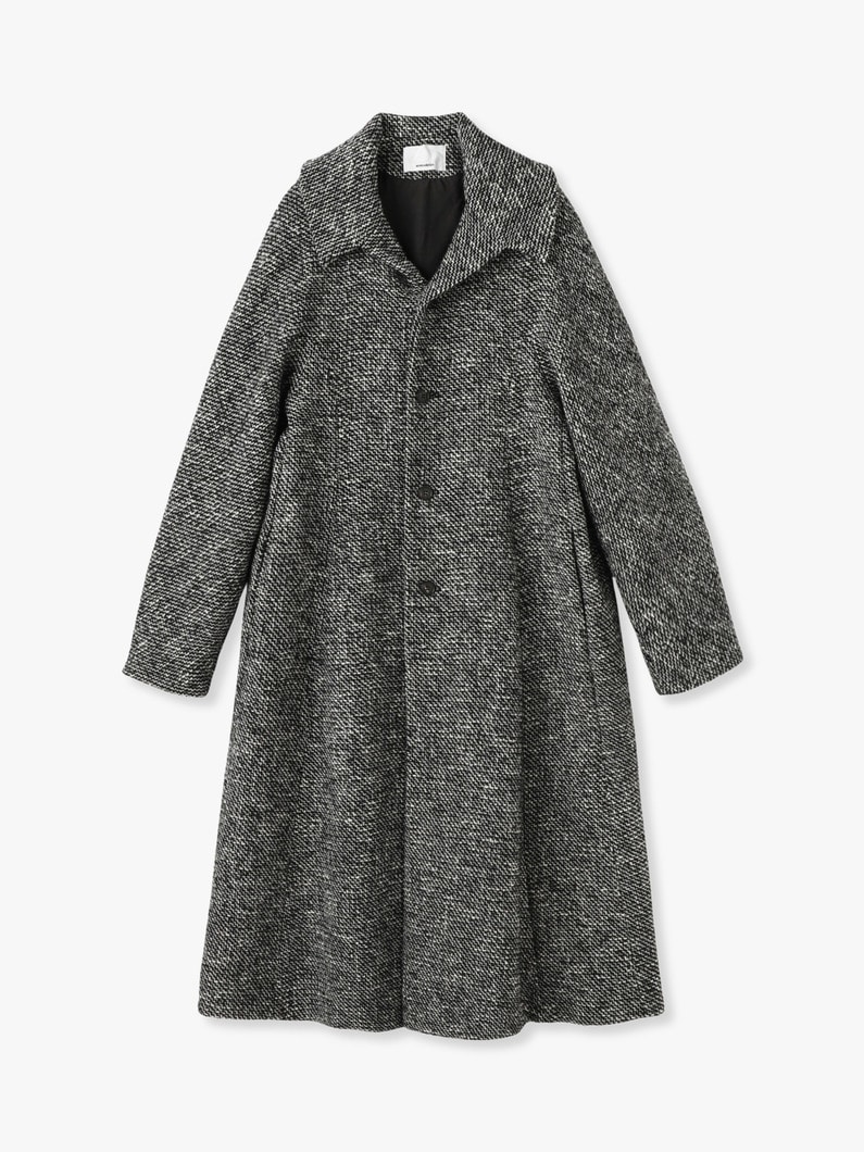 Wool Acrylic Volume Coat 詳細画像 black 1