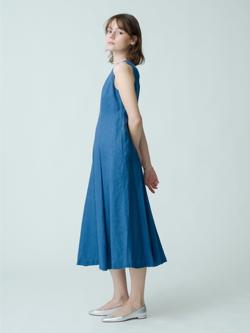 Linen Dress 詳細画像 blue 2