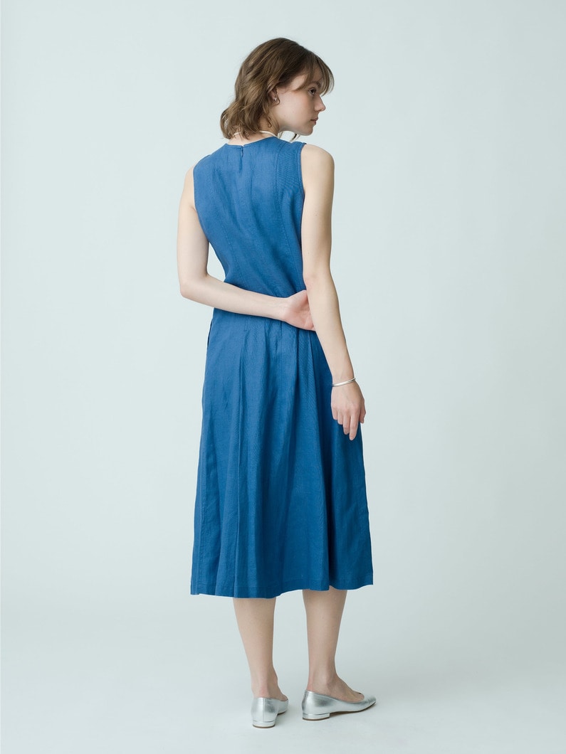 Linen Dress 詳細画像 blue 3