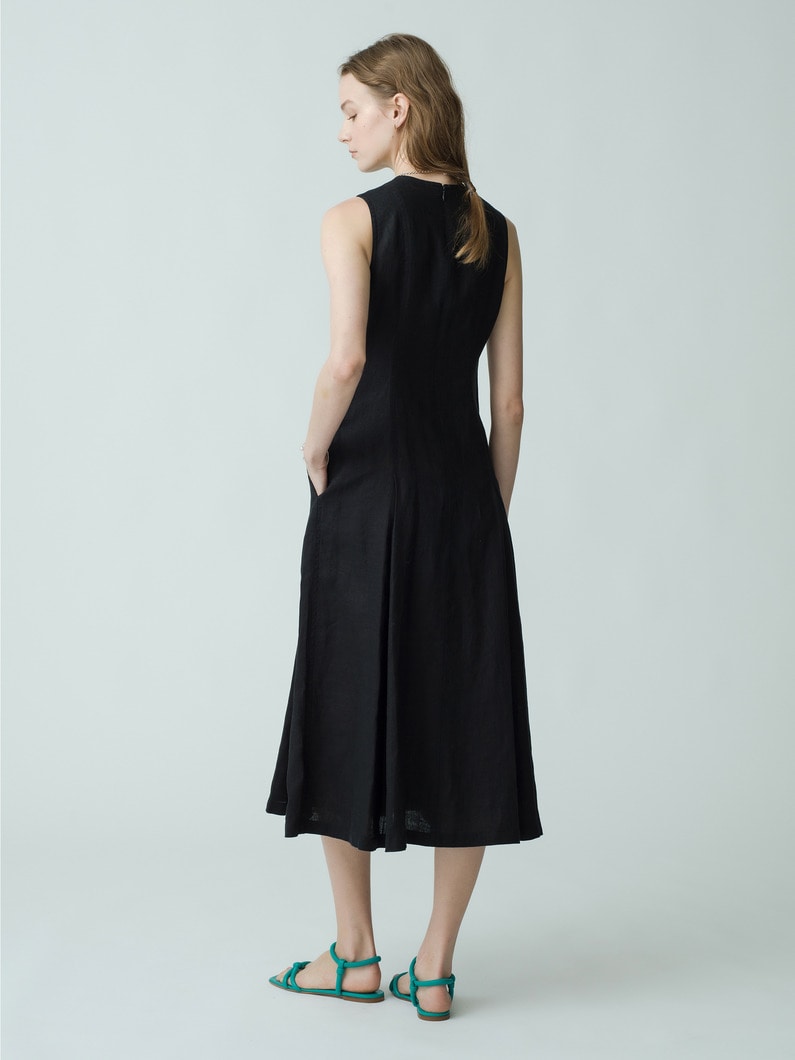 Linen Dress 詳細画像 black 2