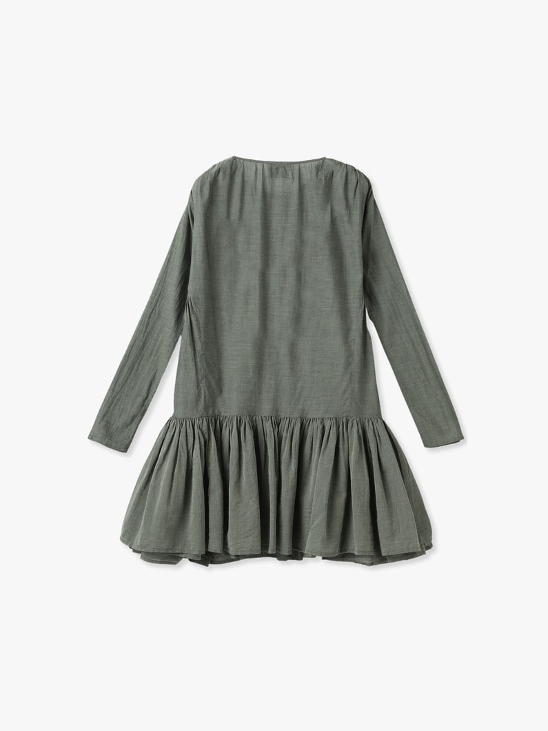 Martel Pleated Chambray Dress 詳細画像 dark green 1