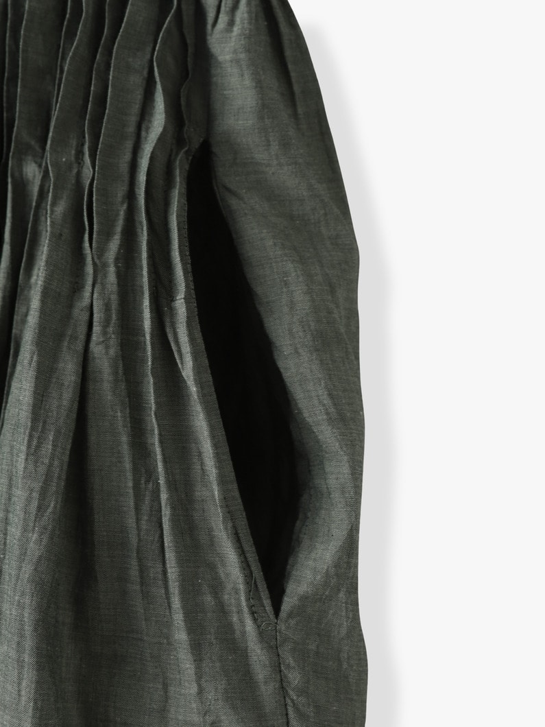 Martel Pleated Chambray Dress 詳細画像 dark green 3