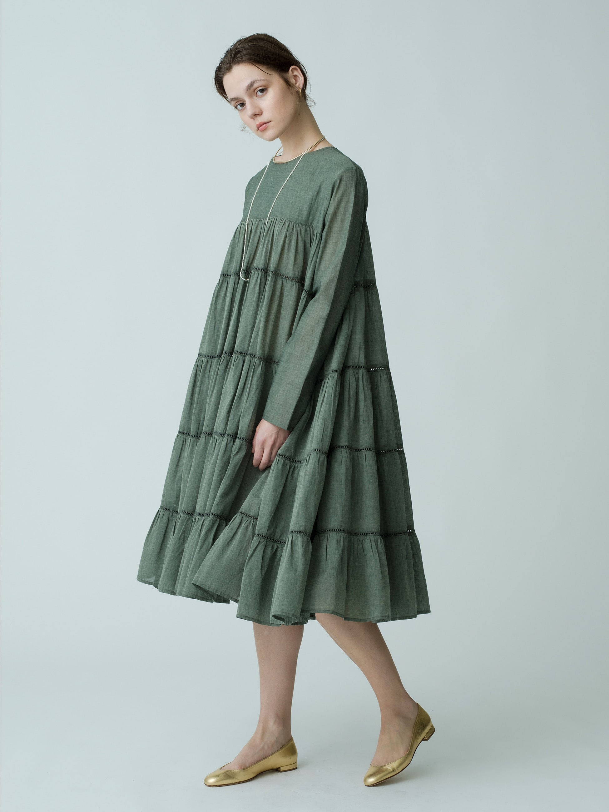 Maida Midi Dress (dark green)｜Merlette(マーレット)｜Ron Herman