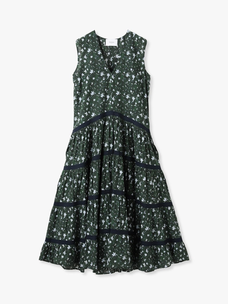 Wallis Pintuck Dress (floral) 詳細画像 green 1