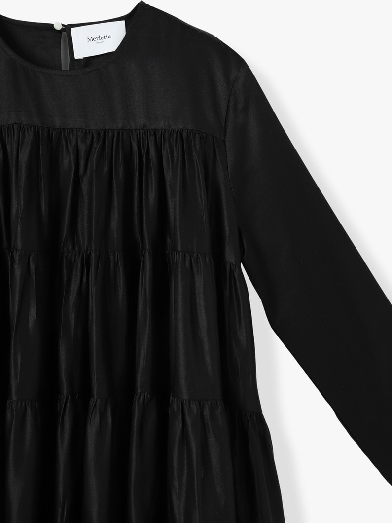 Soliman Cotton Silk Dress 詳細画像 black 2