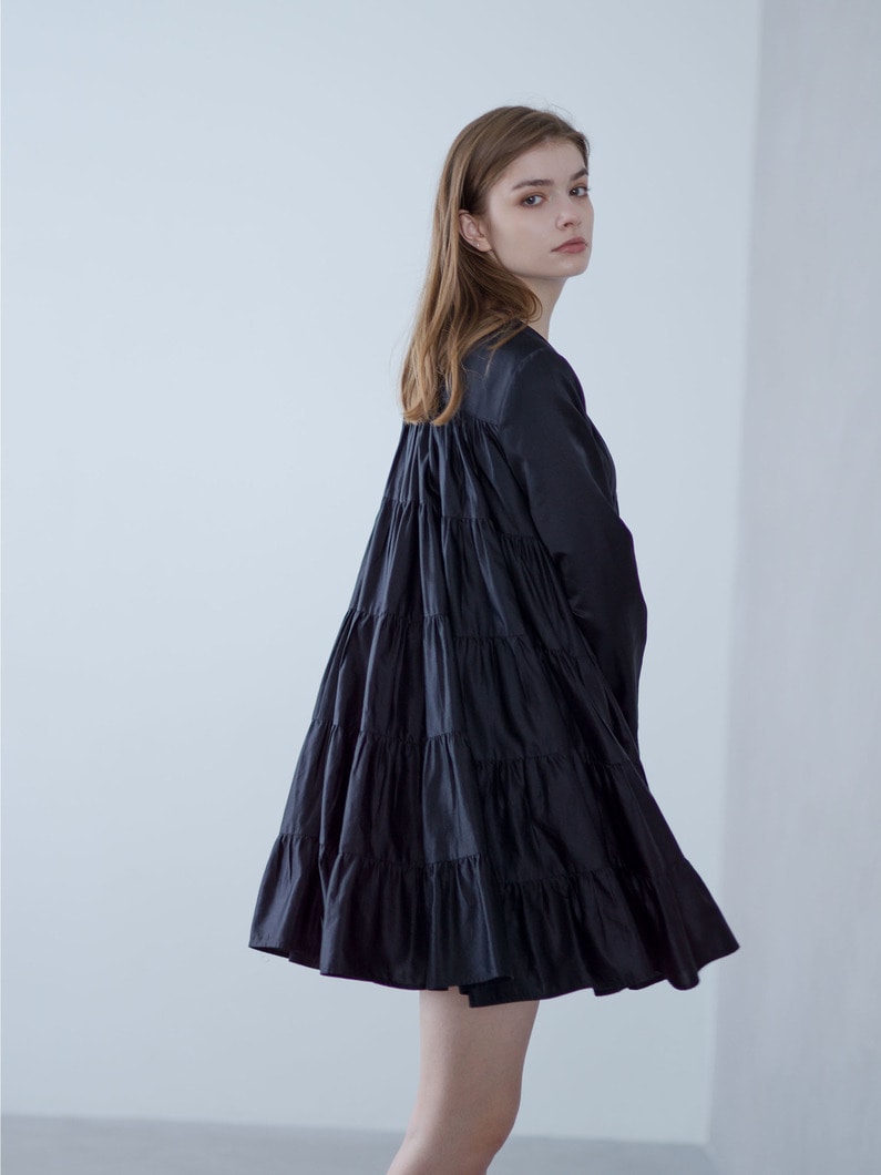 Soliman Cotton Silk Dress 詳細画像 black 1