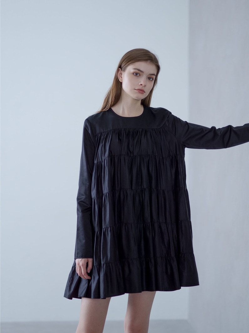 Soliman Cotton Silk Dress 詳細画像 black 2