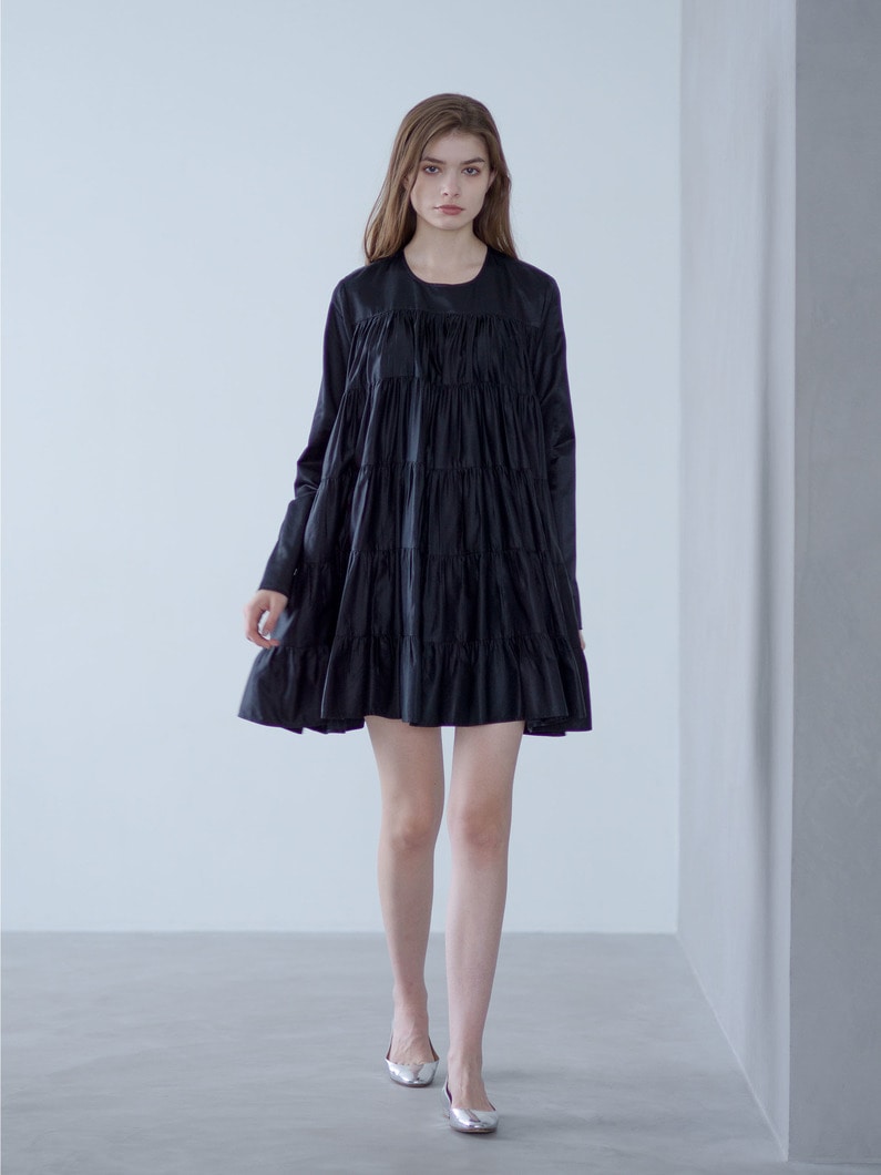 Soliman Cotton Silk Dress 詳細画像 black 3