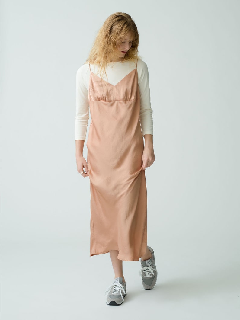 Satin Camisole Dress 詳細画像 pink 2