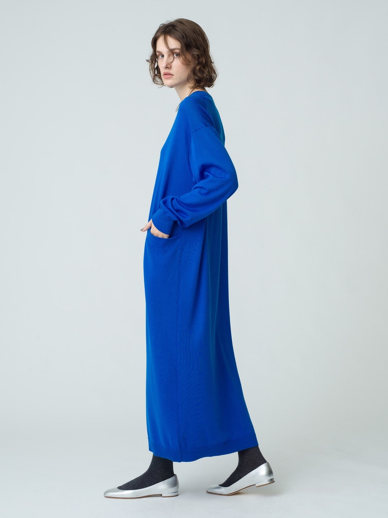 Pocket Knit Dress 詳細画像 blue 1