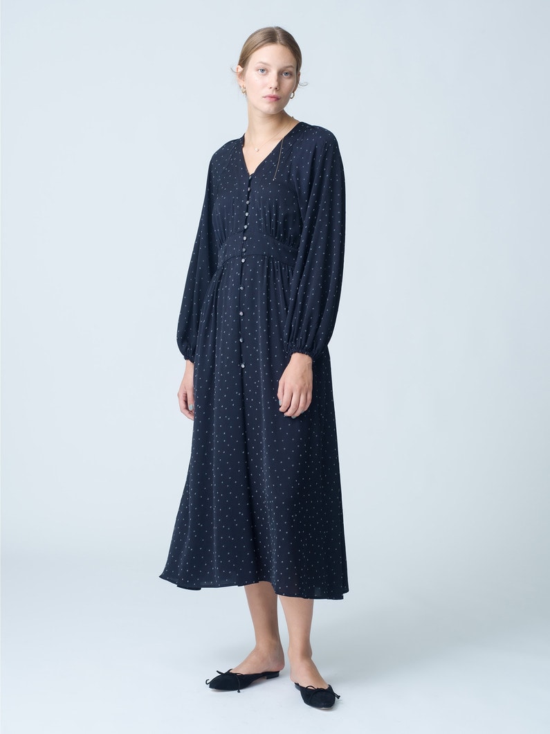 Snow Drop Flocky Dress 詳細画像 dark navy 1