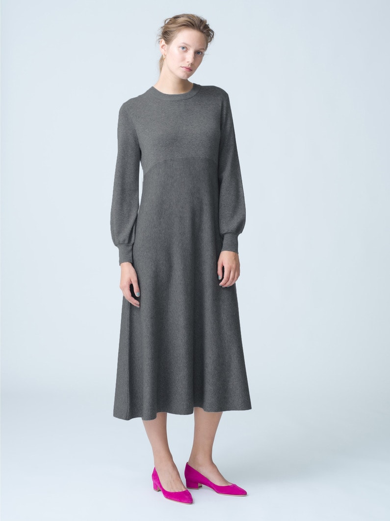 Flare Knit Dress 詳細画像 gray 1