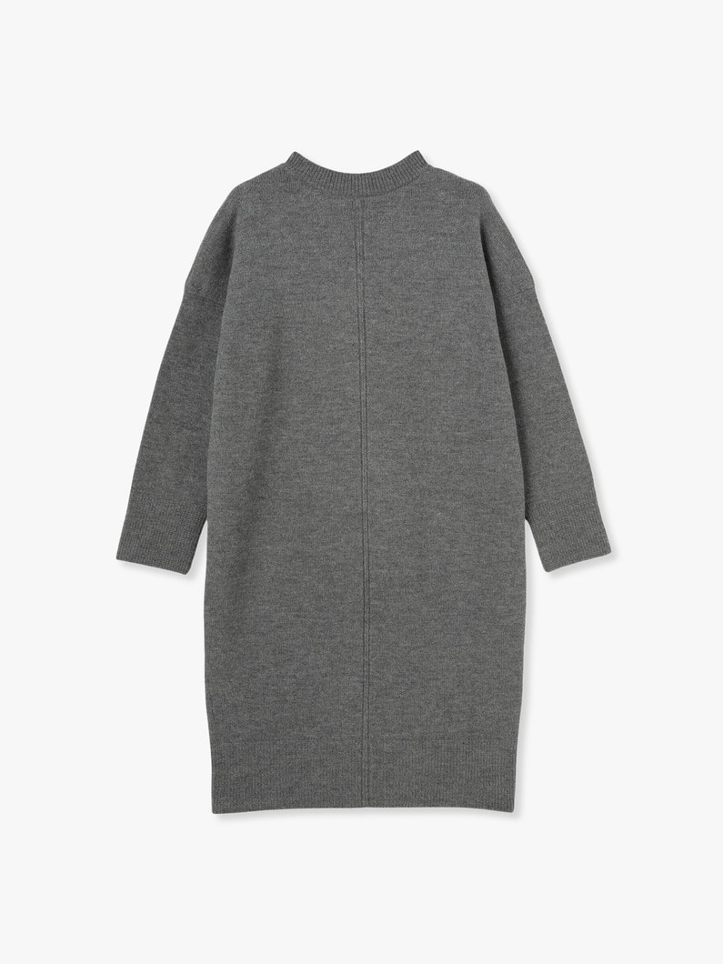 Wool V Neck Knit Dress | ドレス 詳細画像 black 1