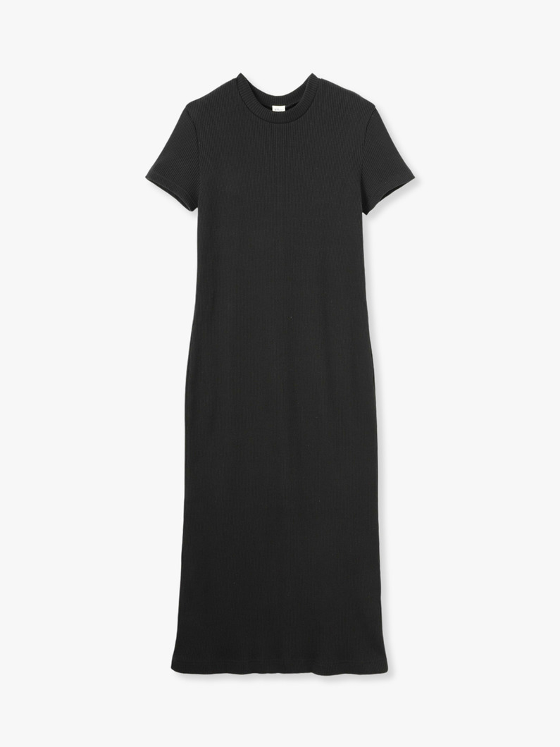 Cotton Rib Dress 詳細画像 black