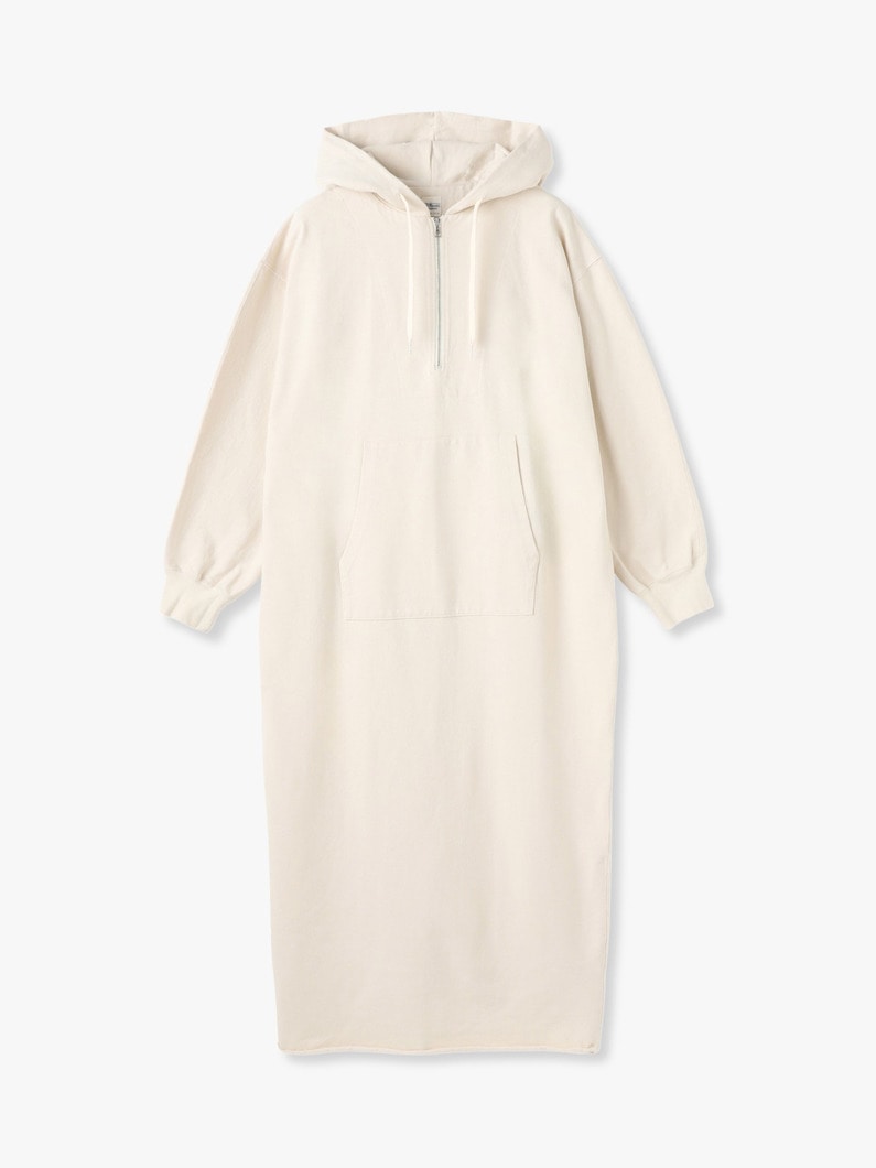 Half Zip Hoodie Dress 詳細画像 ivory 1