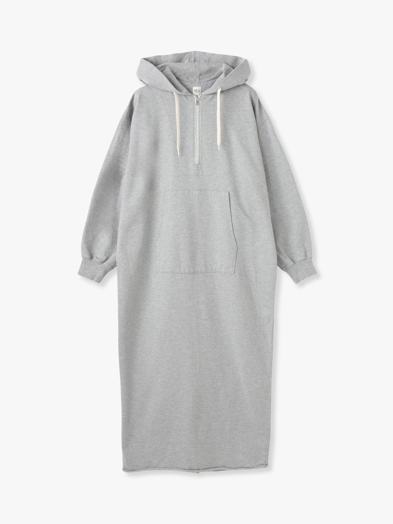 Half Zip Hoodie Dress 詳細画像 top gray 3