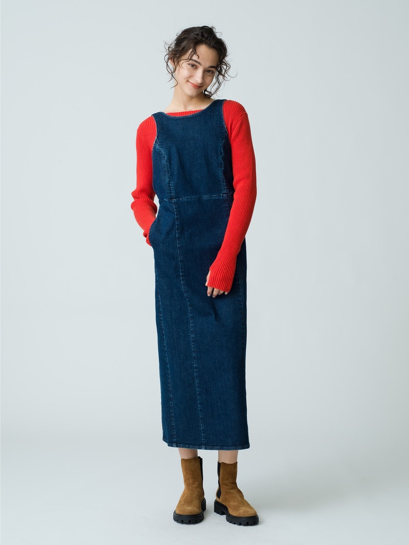 Denim Apron Dress 詳細画像 indigo 1