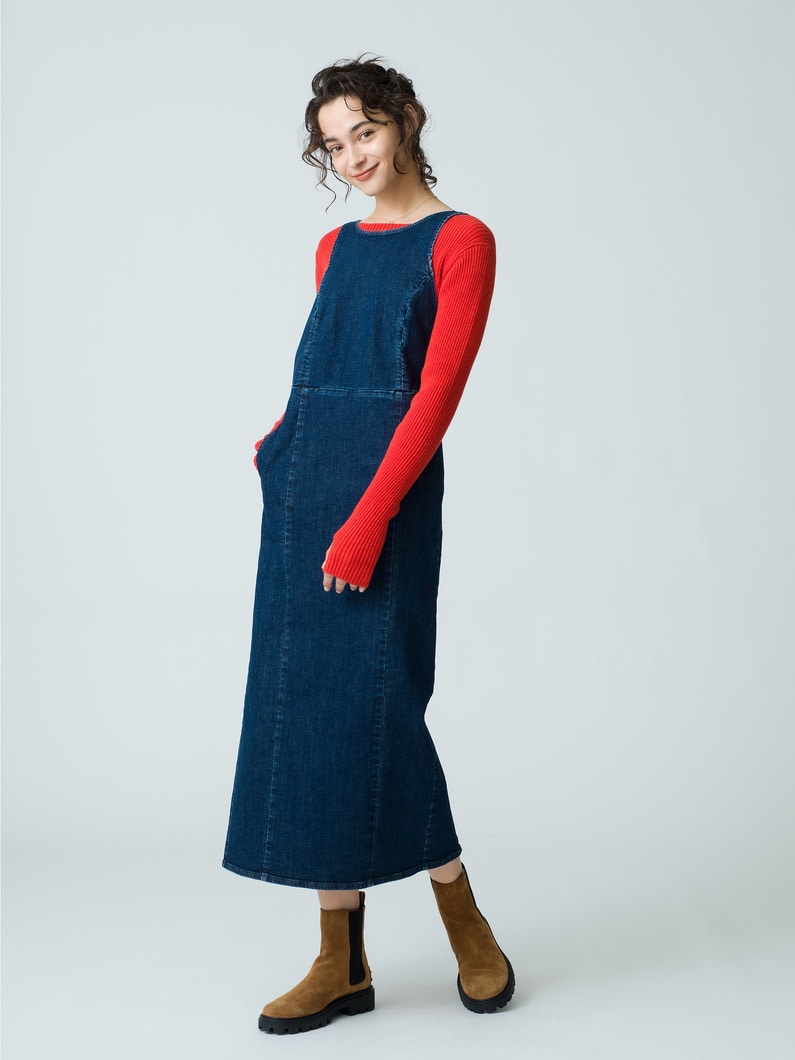 Denim Apron Dress 詳細画像 indigo 2