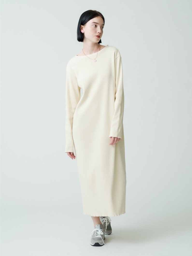 Supima Recycle Cotton Rib Dress 詳細画像 ivory