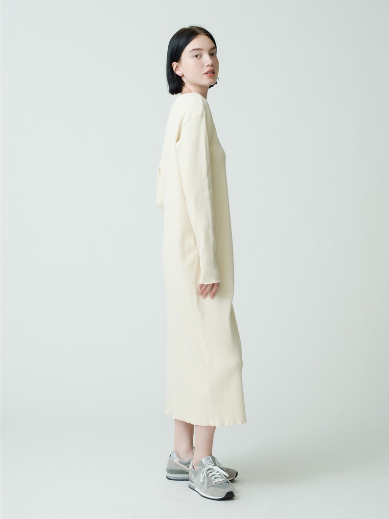 Supima Recycle Cotton Rib Dress 詳細画像 ivory 2