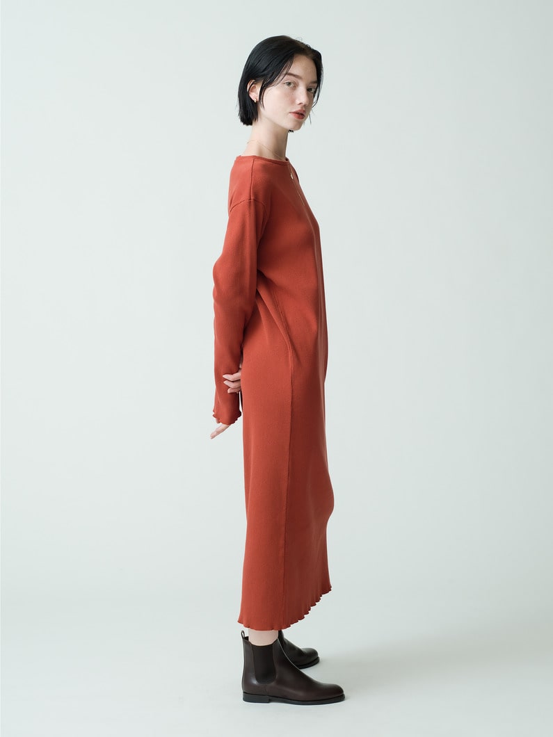 Supima Recycle Cotton Rib Dress 詳細画像 terracotta 2