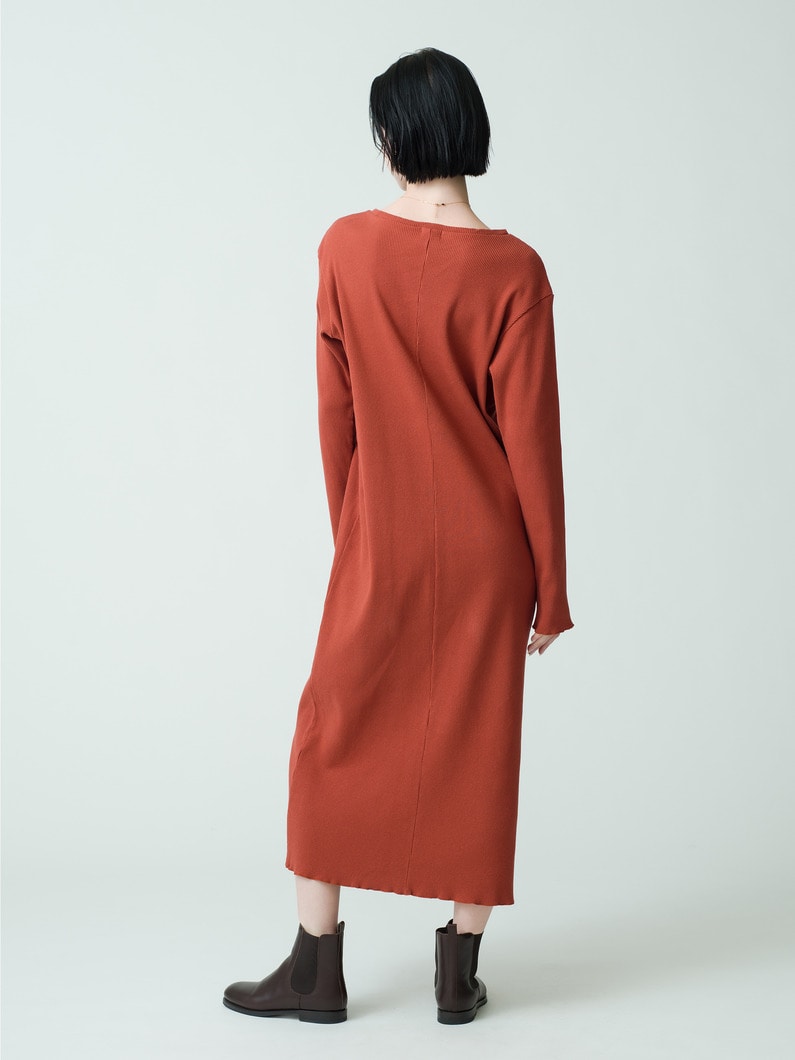 Supima Recycle Cotton Rib Dress 詳細画像 terracotta 3