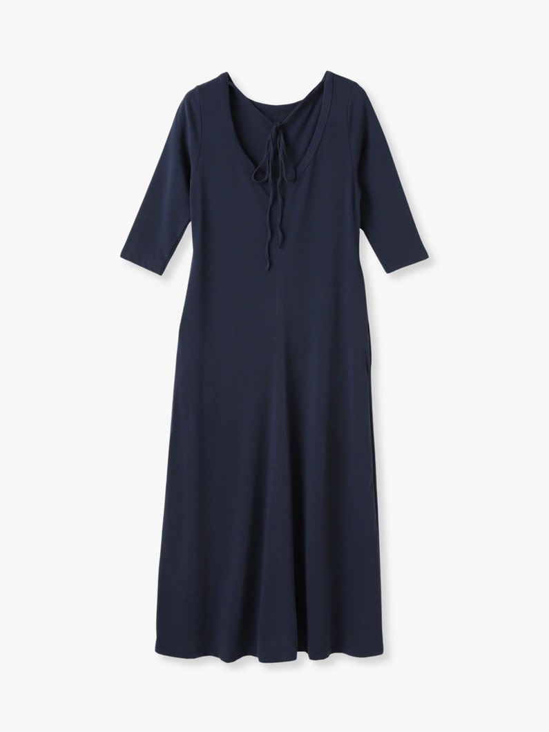 Back Ribbon Dress 詳細画像 navy 1