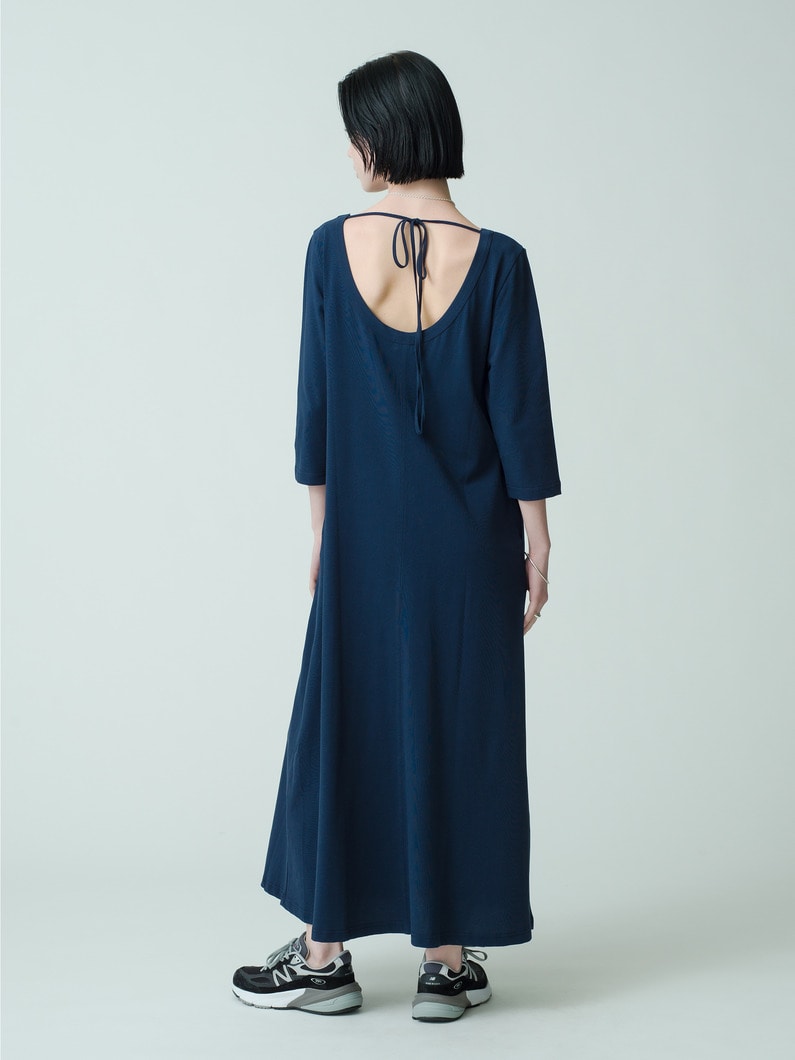 Back Ribbon Dress 詳細画像 navy 1