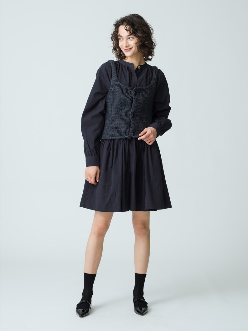 Flare Mini Dress 詳細画像 black 3