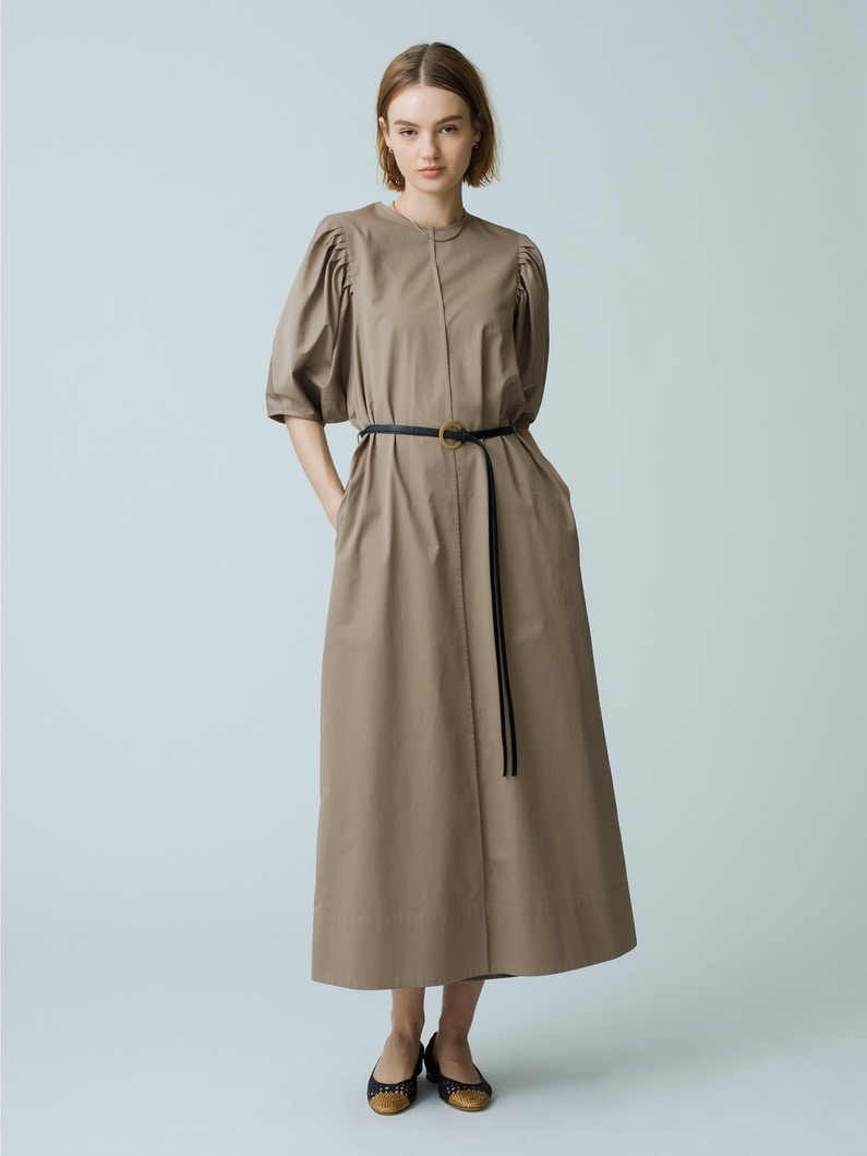 Cotton Satin Dress 詳細画像 beige 1