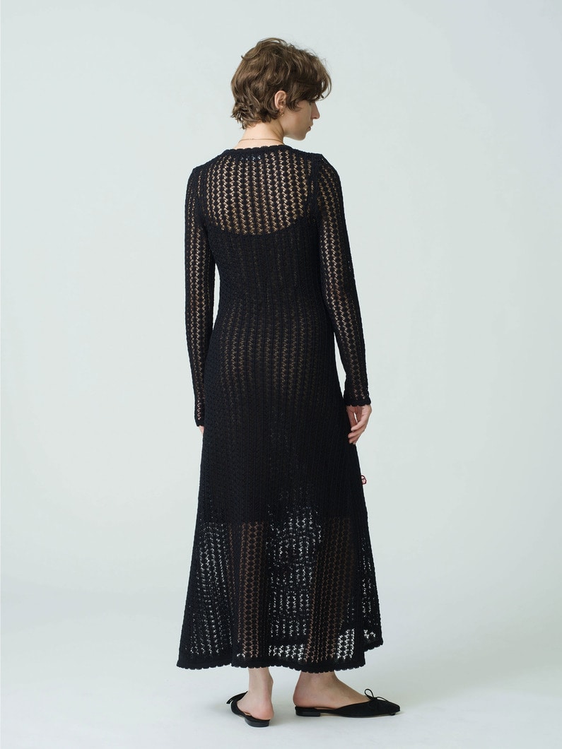 Carnation Knit Dress 詳細画像 black 2