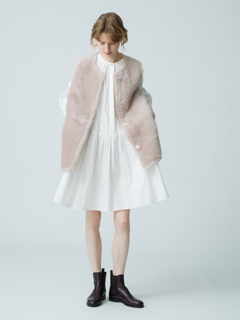 Wool Boa Vest 詳細画像 pink 4