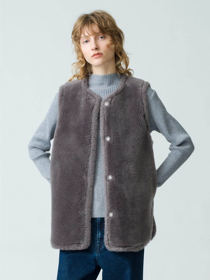 Wool Boa Vest 詳細画像 gray