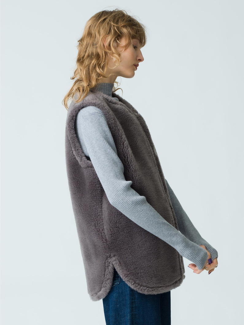 Wool Boa Vest 詳細画像 gray 2