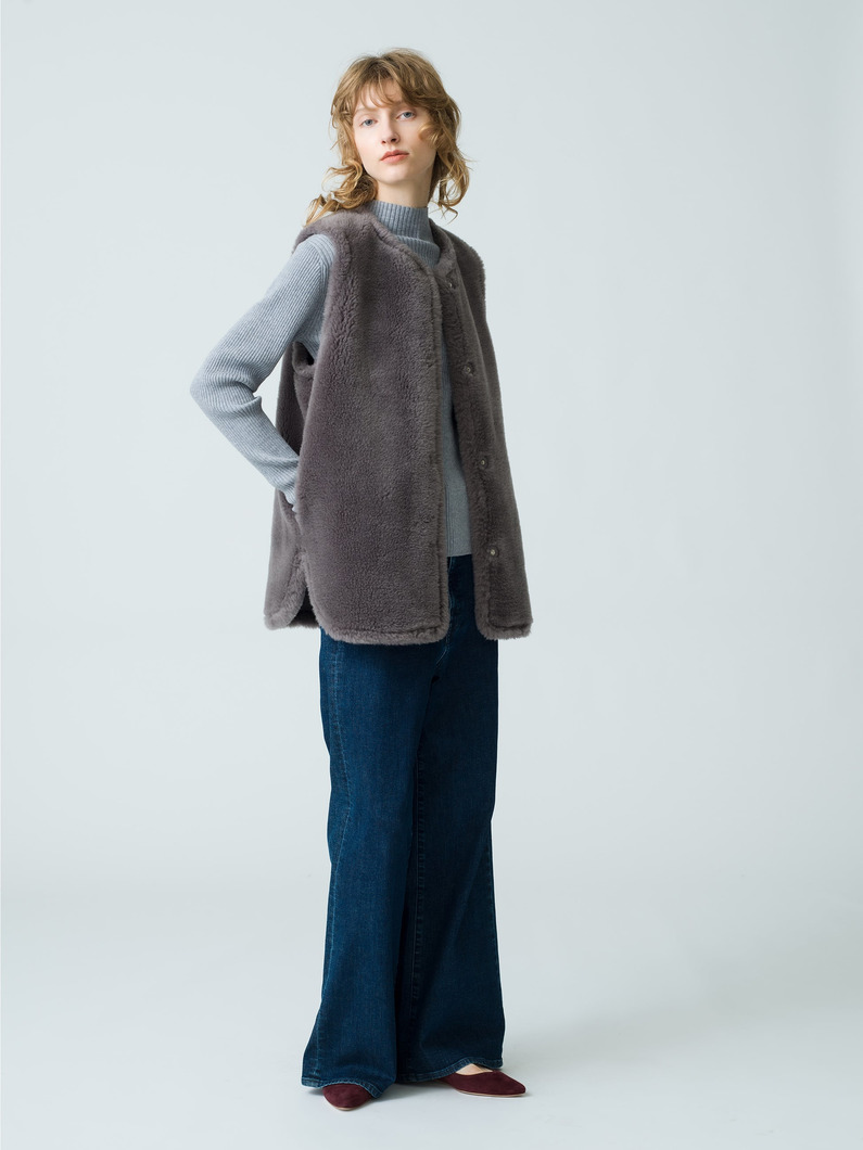 Wool Boa Vest 詳細画像 gray 4