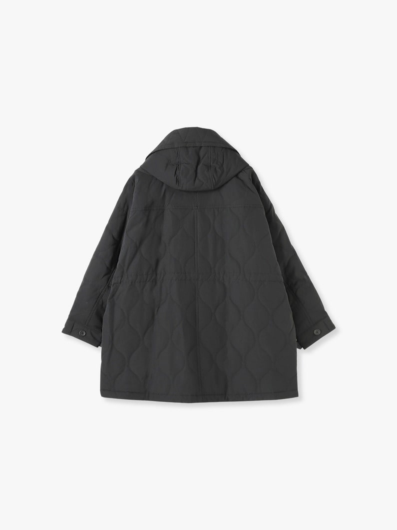 Recycle Shell Taffeta Quilting Mods Coat 詳細画像 black 1