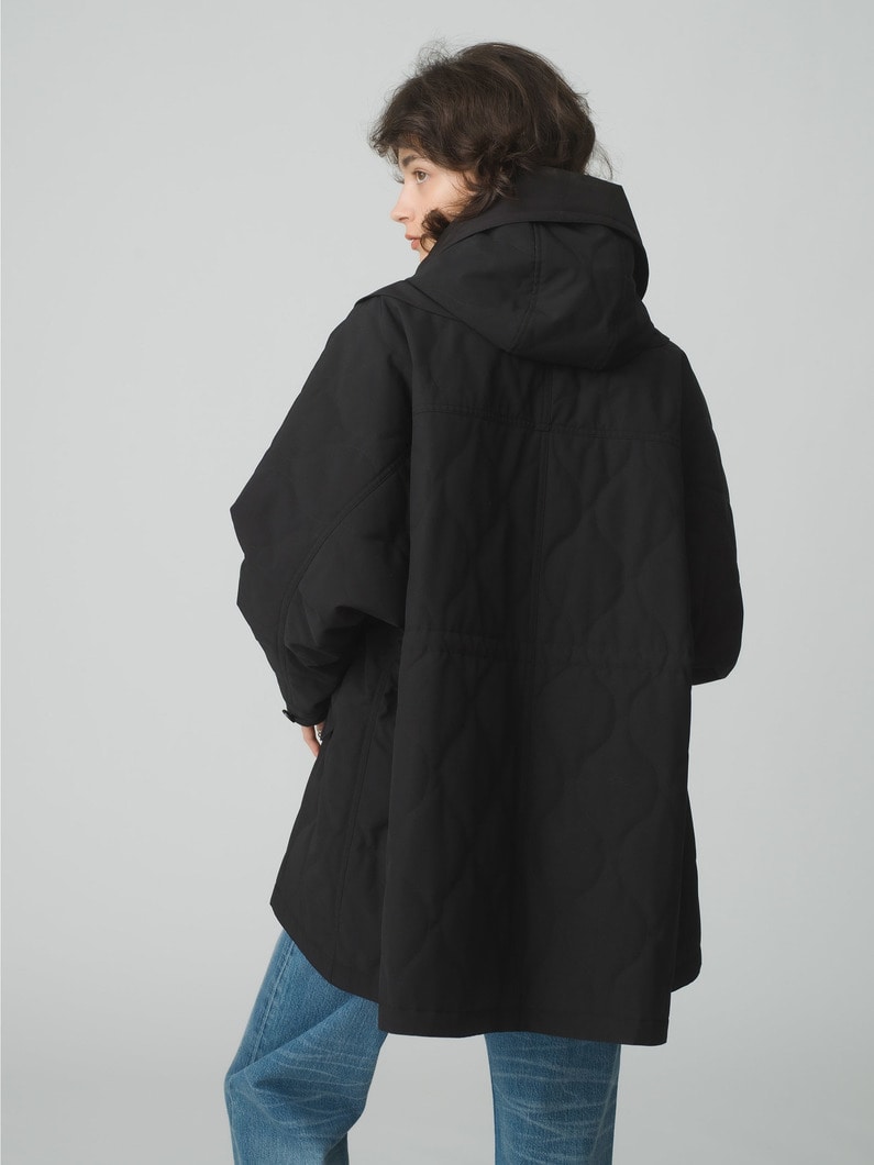 Recycle Shell Taffeta Quilting Mods Coat 詳細画像 black 4