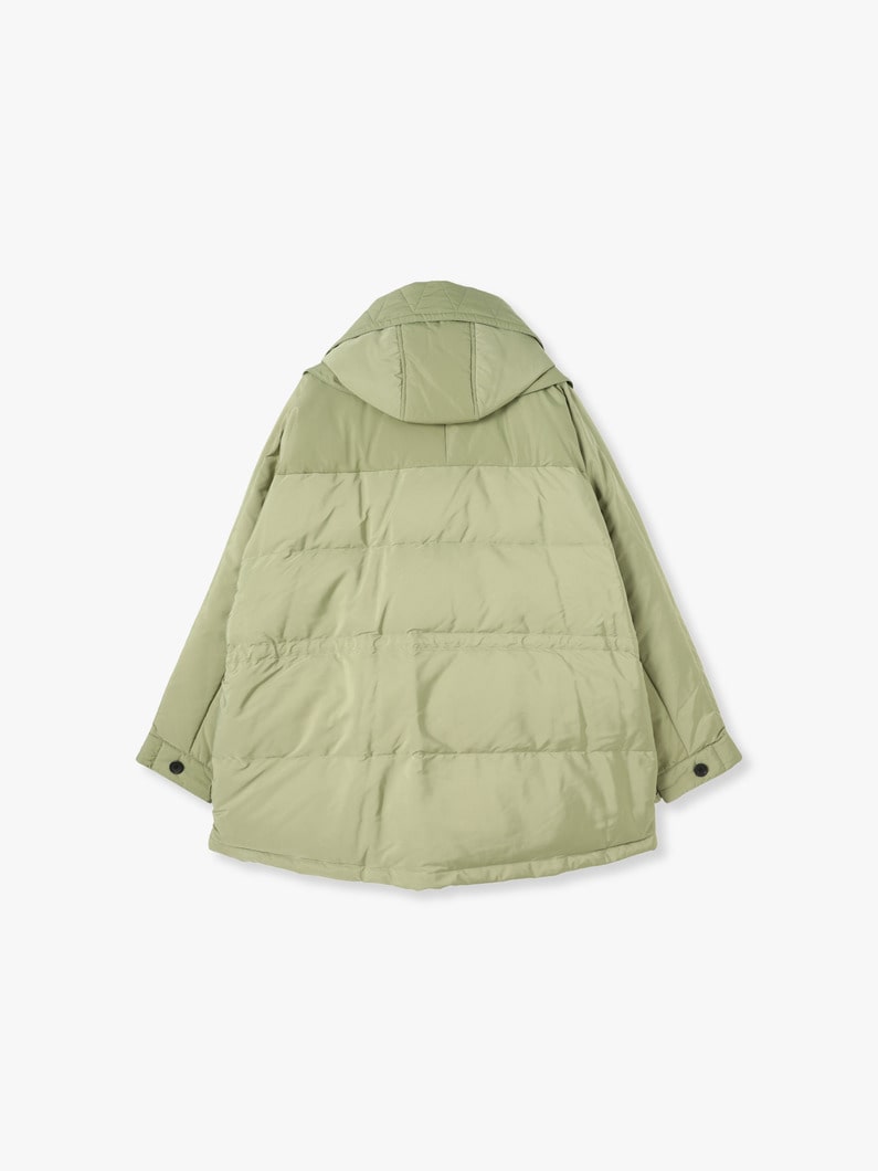 High Count Tafta Dolman Sleeve Down Coat 詳細画像 green 1