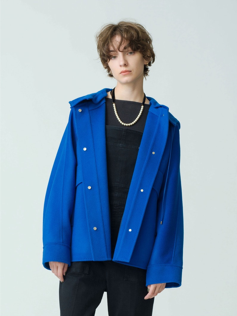 Luxe Sharm Beaver Blouson Jacket (black/blue) 詳細画像 blue 2