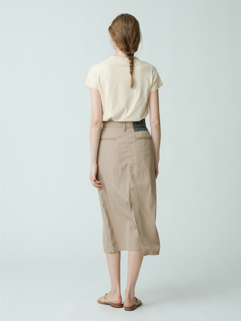 Recycle Polyester Chino Long Skirt 詳細画像 beige 2