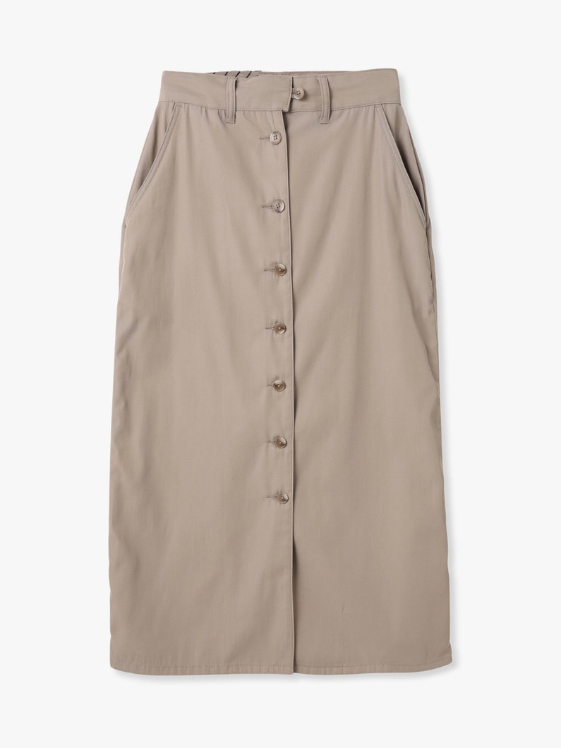 Recycle Polyester Chino Long Skirt 詳細画像 beige 3